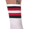 Barcode Berlin Chaussettes HALF SOCKS Stripes Blanc Noir Rouge